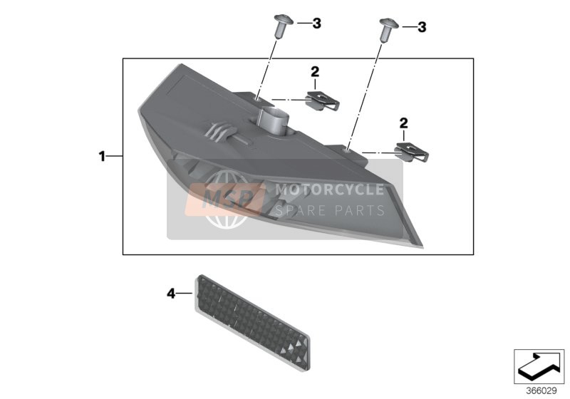 BMW C evolution (0C03) 2017 Achterlicht / reflector voor een 2017 BMW C evolution (0C03)