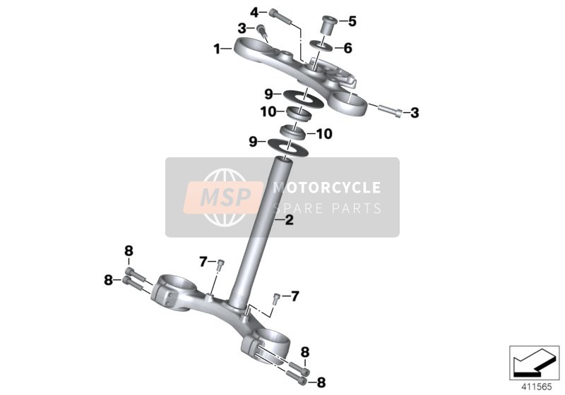 BMW C evolution (0C03) 2019 Gabelbrücke für ein 2019 BMW C evolution (0C03)