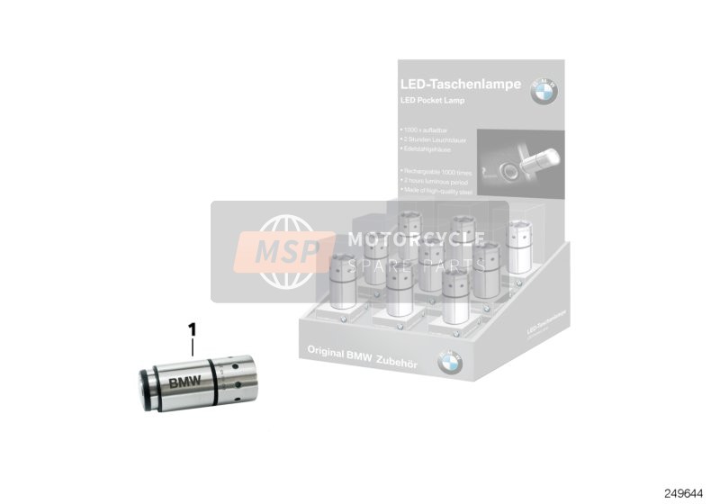 BMW C evolution (0C03) 2014 BMW LED-Taschenlampe für ein 2014 BMW C evolution (0C03)