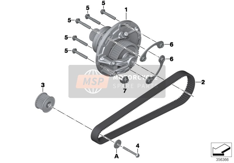 BMW C evolution (0C03) 2013 Accionamiento por correa para un 2013 BMW C evolution (0C03)