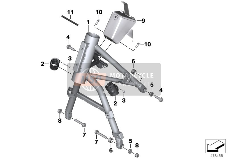 46511541018, Telaio Anteriore Con N. Di Telaio, BMW, 0