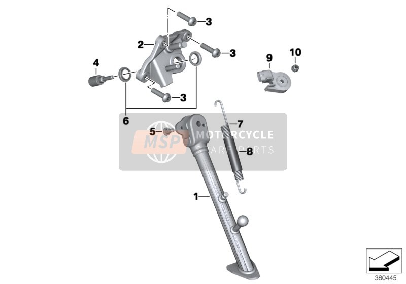 BMW C evolution (0C03) 2014 Zijstandaard voor een 2014 BMW C evolution (0C03)