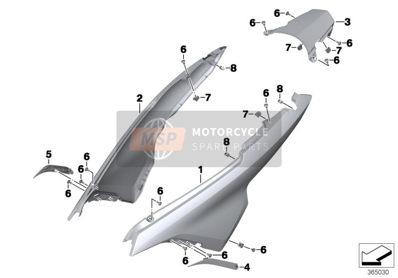 BMW C evolution (0C03) 2014 Rivestimento posteriore per un 2014 BMW C evolution (0C03)