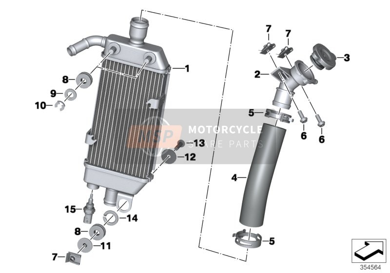 BMW C evolution (0C03) 2014 Radiador para un 2014 BMW C evolution (0C03)