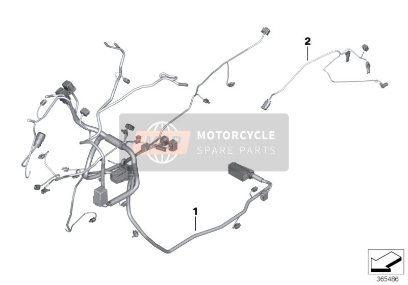 BMW C evolution (0C03) 2019 Mazo de cables principal/trasero para un 2019 BMW C evolution (0C03)