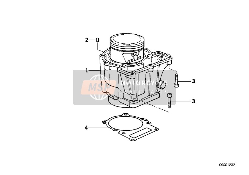 BMW F 650 94 (0161) 1998 Cilindro Con Pistone per un 1998 BMW F 650 94 (0161)