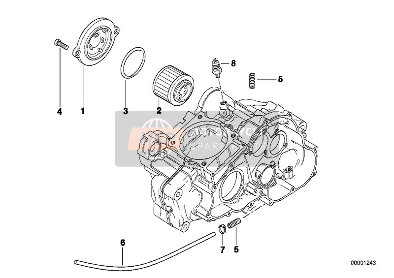 BMW F 650 94 (0161) 1993 Filtro dell'olio per un 1993 BMW F 650 94 (0161)