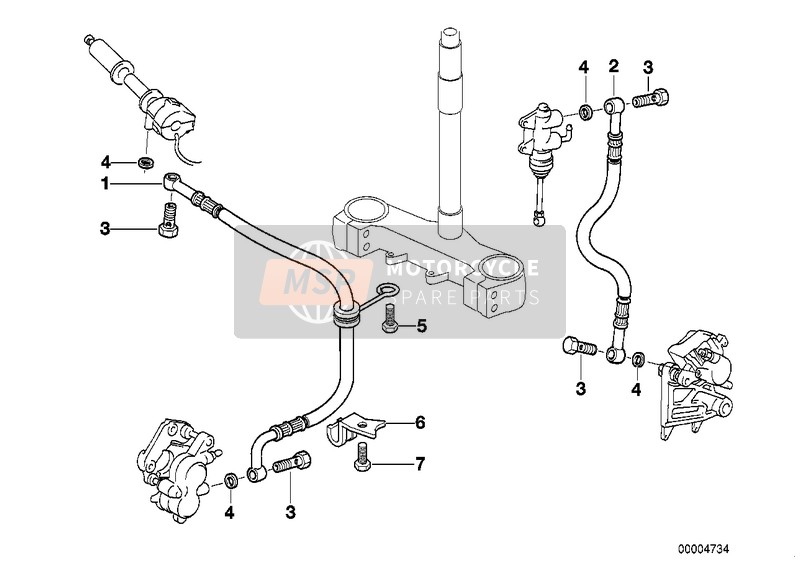 BMW F 650 94 (0161) 1994 Tuyau de frein pour un 1994 BMW F 650 94 (0161)