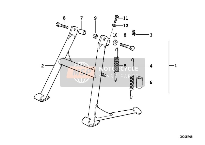 BMW F 650 94 (0161) 1995 Béquille centrale pour un 1995 BMW F 650 94 (0161)