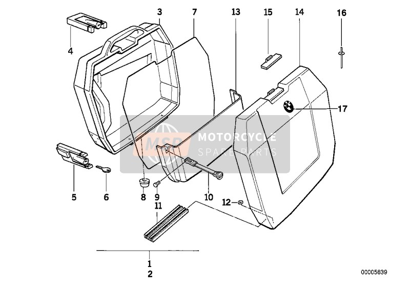 BMW F 650 94 (0161) 1994 Jeu de citycoffre de moto pour un 1994 BMW F 650 94 (0161)