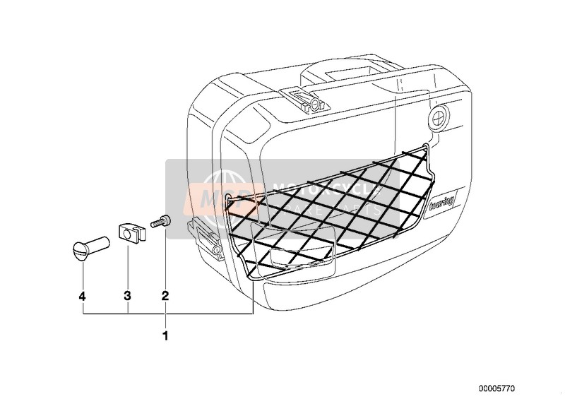 BMW F 650 94 (0161) 1993 Filet à bagages pour un 1993 BMW F 650 94 (0161)