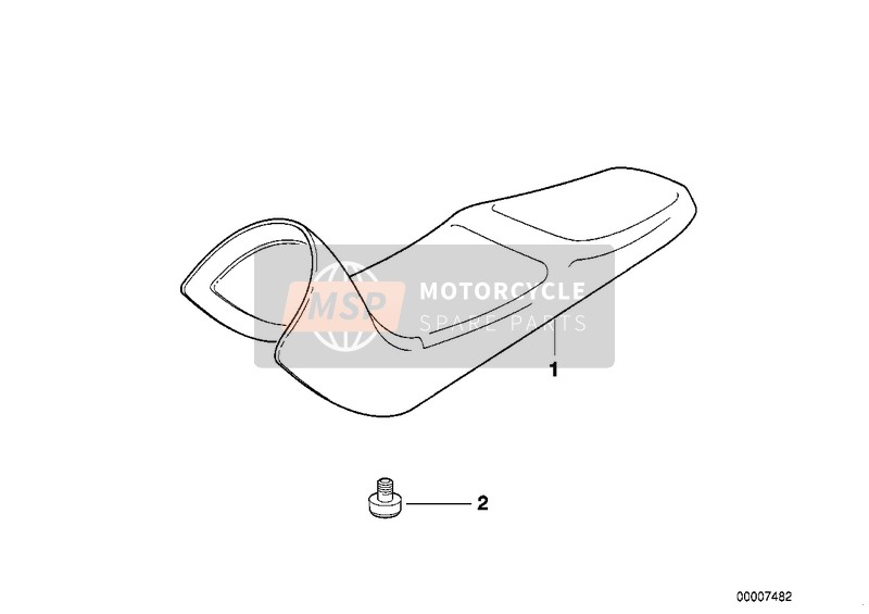 BMW F 650 97 (0162) 1997 Bench seat for a 1997 BMW F 650 97 (0162)