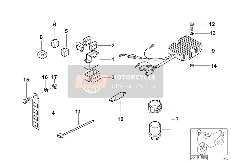 BMW F 650 97 (0162) 2000 Boîte à fusibles / relais pour un 2000 BMW F 650 97 (0162)