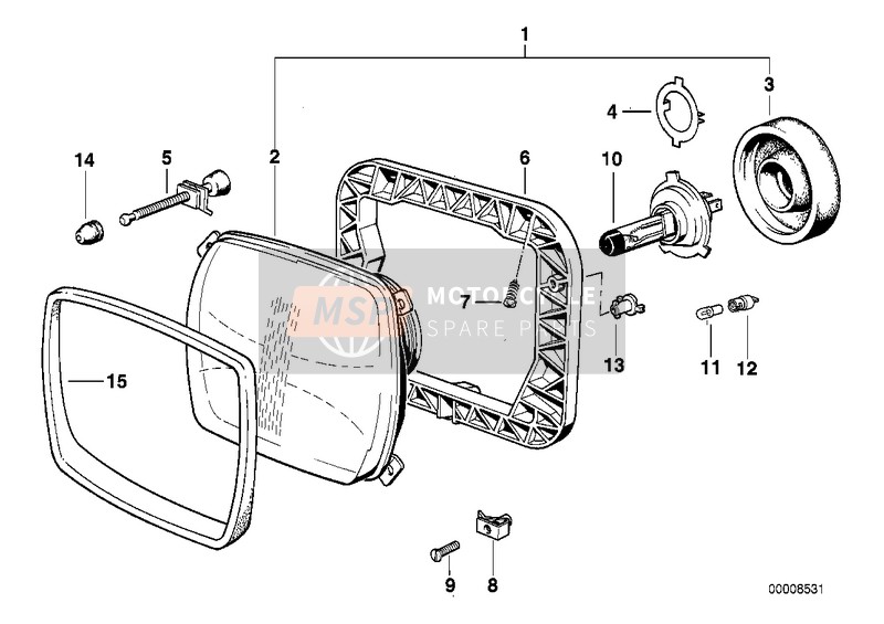 BMW F 650 97 (0162) 2000 HEADLIGHT for a 2000 BMW F 650 97 (0162)