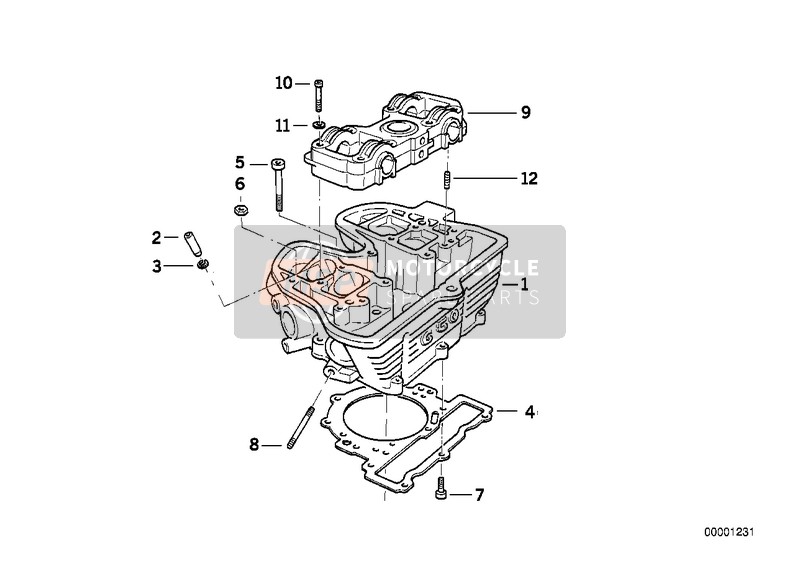 BMW F 650 97 (0162) 1997 CYLINDER HEAD for a 1997 BMW F 650 97 (0162)