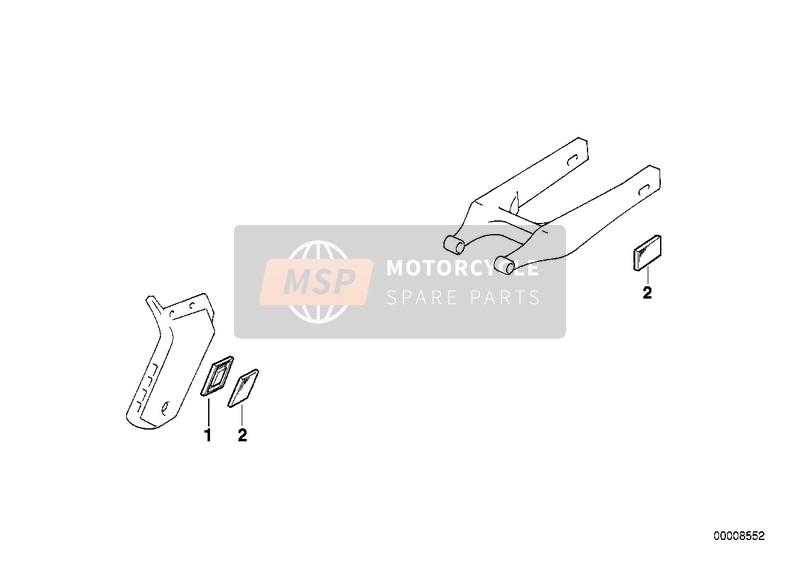 BMW F 650 97 (0162) 1997 Réflecteurs pour un 1997 BMW F 650 97 (0162)