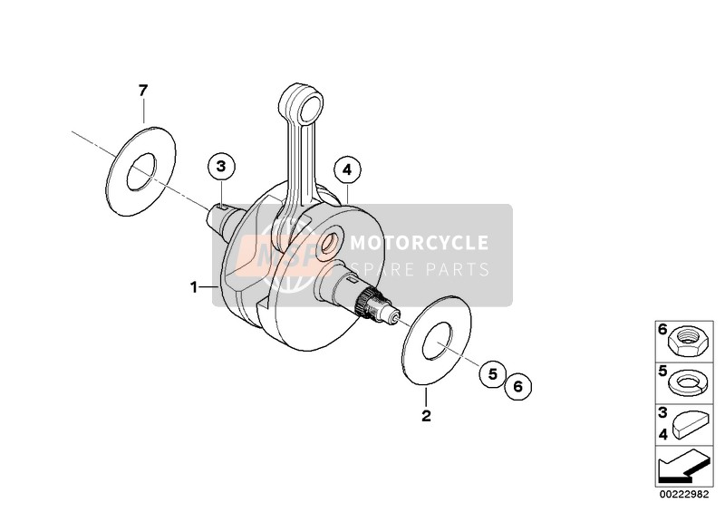 BMW F 650 97 (0162) 1999 Ciguenal/biela para un 1999 BMW F 650 97 (0162)