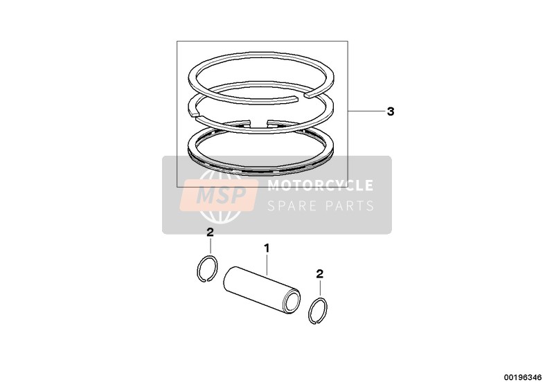 BMW F 650 97 (0162) 1997 Pols / Zuiger Ring voor een 1997 BMW F 650 97 (0162)