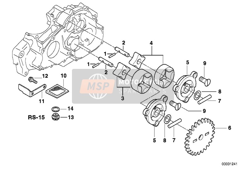 BMW F 650 97 (0162) 1997 Ölpumpe-Einzelteile für ein 1997 BMW F 650 97 (0162)