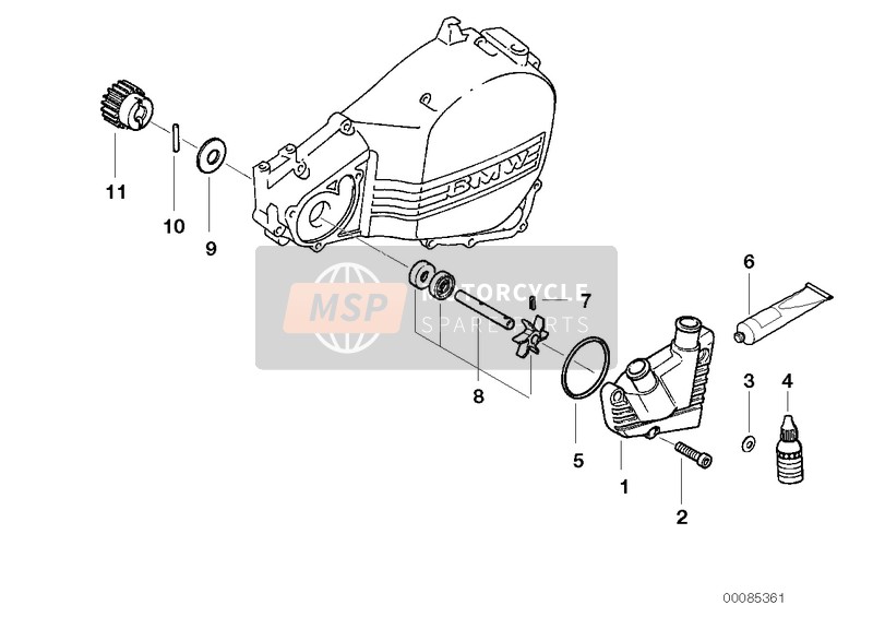 BMW F 650 97 (0162) 1999 Bomba de agua para un 1999 BMW F 650 97 (0162)