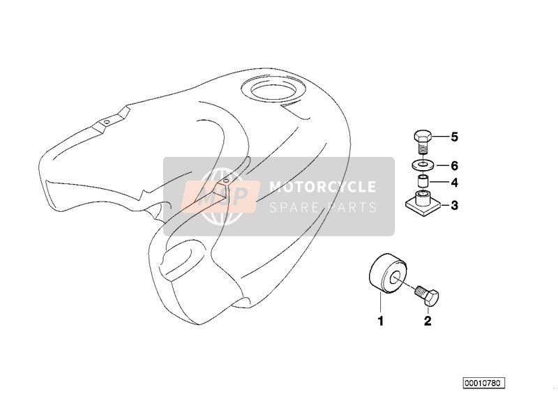 BMW F 650 97 (0162) 1999 Fuel tank mounting for a 1999 BMW F 650 97 (0162)