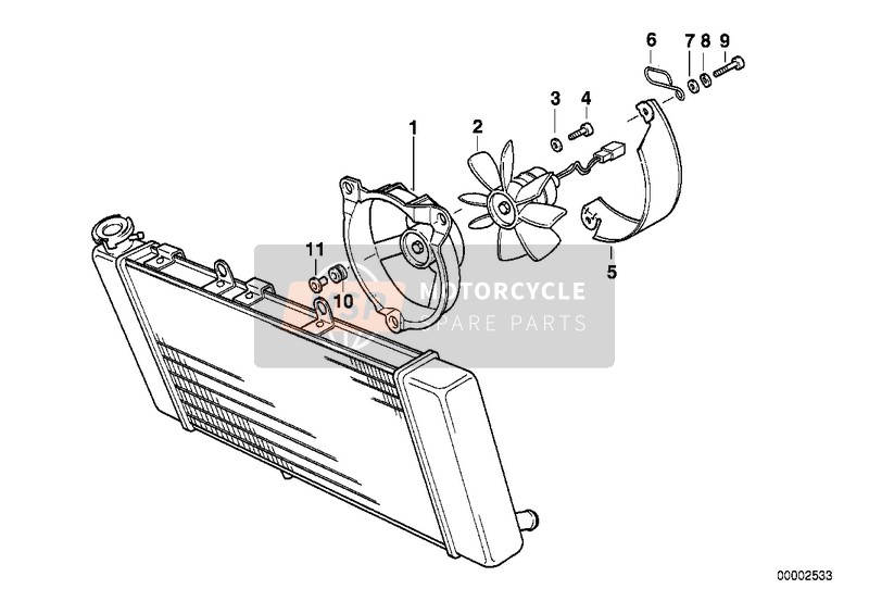 BMW F 650 97 (0162) 1999 Ventilador para un 1999 BMW F 650 97 (0162)