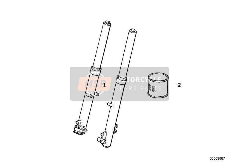 BMW F 650 97 (0162) 1999 Telescopische Vork voor een 1999 BMW F 650 97 (0162)