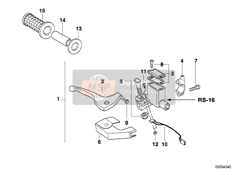 BMW F 650 97 (0162) 1999 Levier de frein à main pour un 1999 BMW F 650 97 (0162)