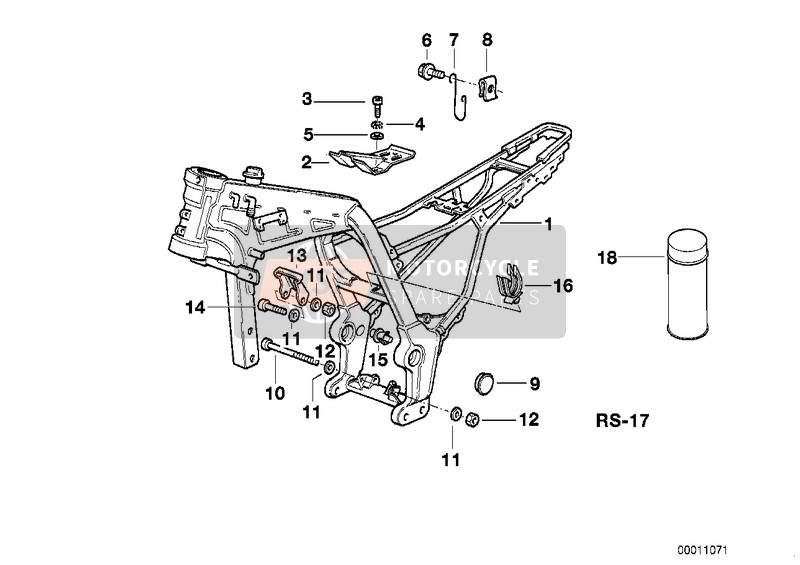 BMW F 650 97 (0162) 1999 FRAME for a 1999 BMW F 650 97 (0162)