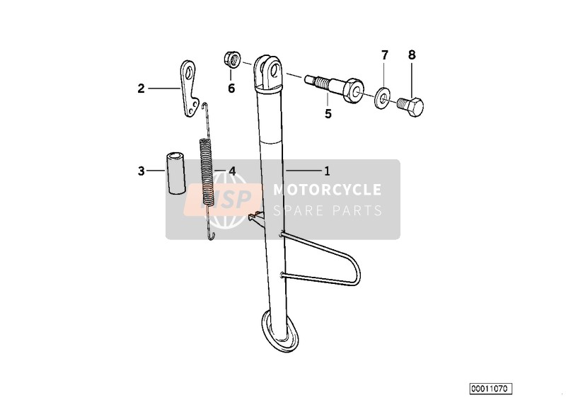 BMW F 650 97 (0162) 1997 Zijstandaard voor een 1997 BMW F 650 97 (0162)