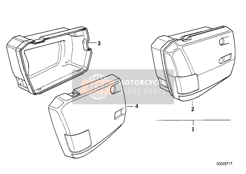 BMW F 650 97 (0162) 1999 INTEGRAL CASE for a 1999 BMW F 650 97 (0162)