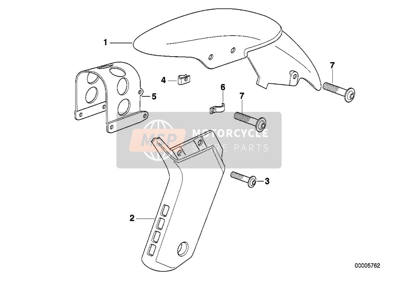 BMW F 650 97 (0162) 1999 Guardabarros delantero para un 1999 BMW F 650 97 (0162)