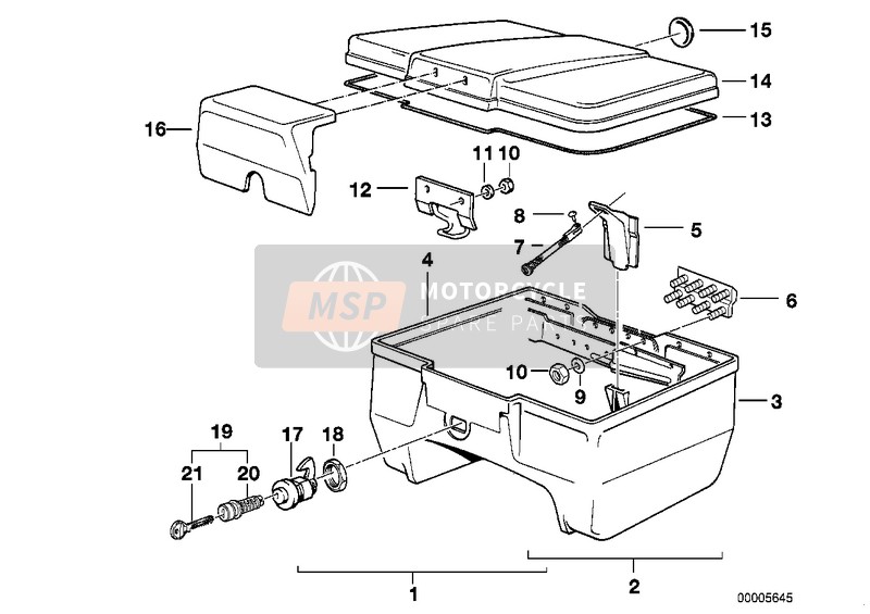 BMW F 650 97 (0162) 1998 Top Case 22L for a 1998 BMW F 650 97 (0162)