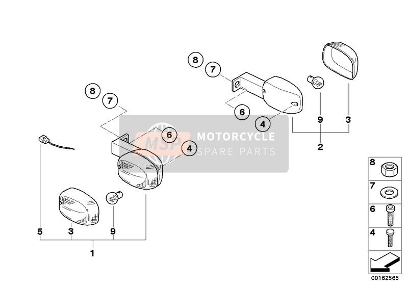 BMW F 650 CS 02 (0174,0184) 2000 Feu clignotant pour un 2000 BMW F 650 CS 02 (0174,0184)