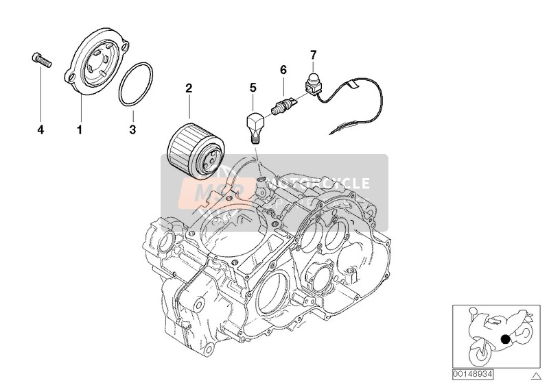 BMW F 650 CS 02 (0174,0184) 2000 OIL FILTER for a 2000 BMW F 650 CS 02 (0174,0184)