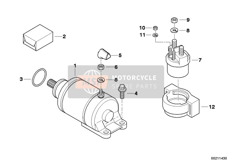 BMW F 650 CS 02 (0174,0184) 2000 Starter voor een 2000 BMW F 650 CS 02 (0174,0184)