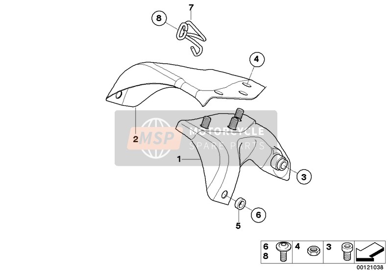 BMW F 650 CS 02 (0174,0184) 2000 STABILIZER, FRONT for a 2000 BMW F 650 CS 02 (0174,0184)