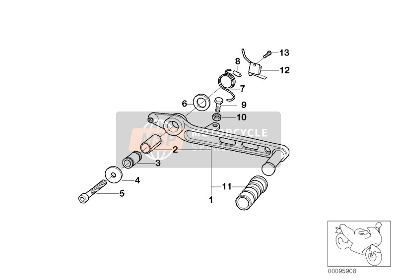 BMW F 650 CS 02 (0174,0184) 2000 Pédale de frein pour un 2000 BMW F 650 CS 02 (0174,0184)