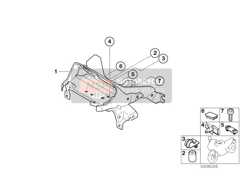 BMW F 650 CS 02 (0174,0184) 2000 Support de garniture pour un 2000 BMW F 650 CS 02 (0174,0184)