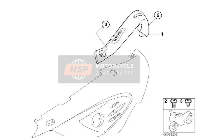 BMW F 650 CS 04 (0177,0187) 2004 Haltegriff für ein 2004 BMW F 650 CS 04 (0177,0187)