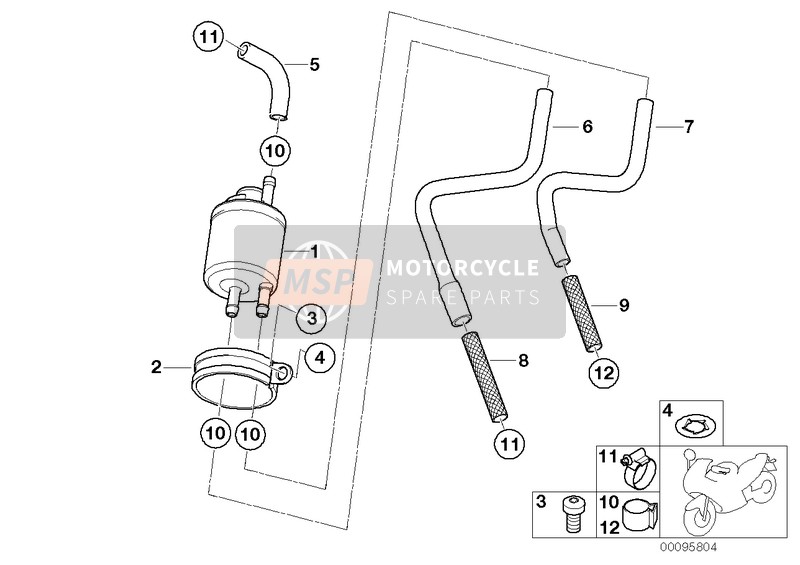 BMW F 650 CS 04 (0177,0187) 2003 KRAFTSTOFFFILTER für ein 2003 BMW F 650 CS 04 (0177,0187)