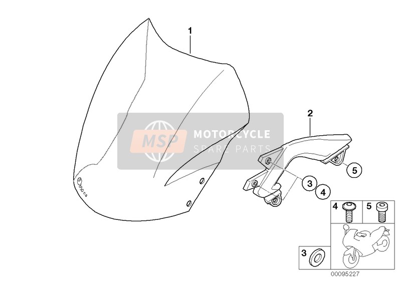 BMW F 650 CS 04 (0177,0187) 2004 WINDSCHILD für ein 2004 BMW F 650 CS 04 (0177,0187)