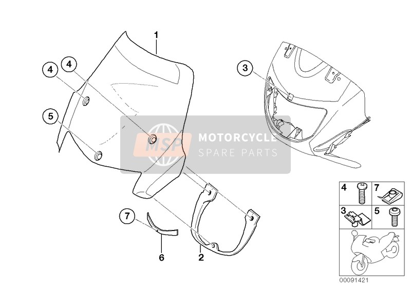 BMW F 650 GS 00 (0172,0182) 2002 Pare-brise pour un 2002 BMW F 650 GS 00 (0172,0182)