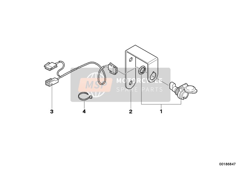 BMW F 650 GS 00 (0172,0182) 2003 PLUG-IN SOCKET 1 for a 2003 BMW F 650 GS 00 (0172,0182)