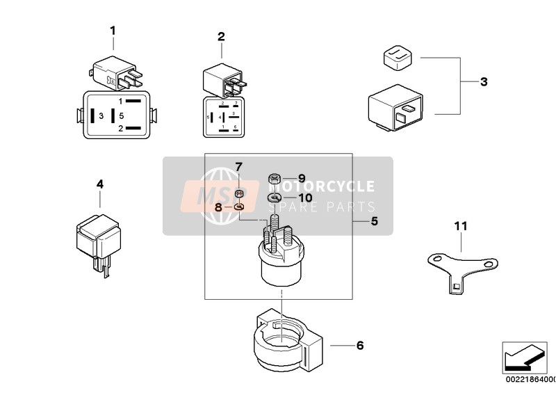 BMW F 650 GS 00 (0172,0182) 1999 VARIOUS RELAYS for a 1999 BMW F 650 GS 00 (0172,0182)