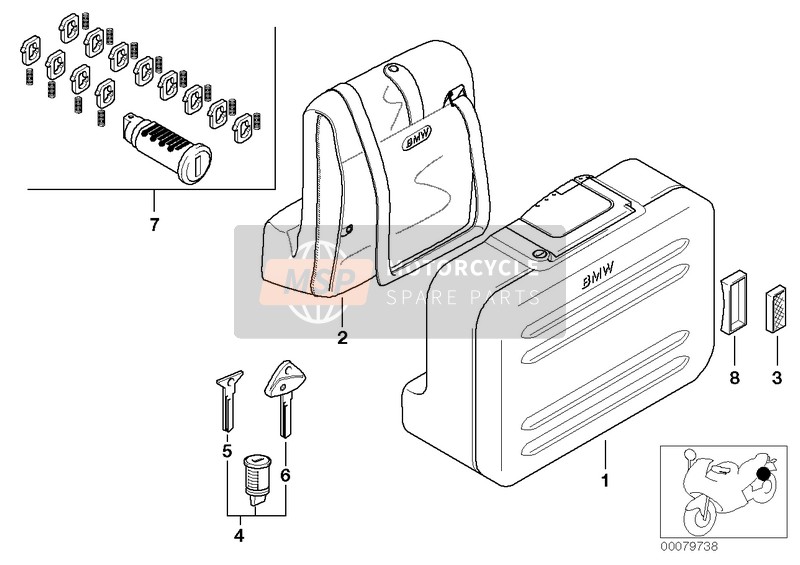 BMW F 650 GS 00 (0172,0182) 2003 VARIO CASE 1 for a 2003 BMW F 650 GS 00 (0172,0182)