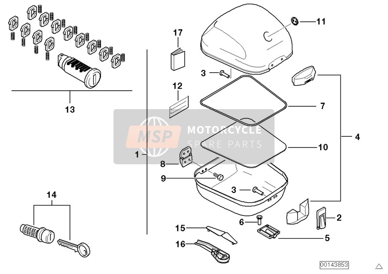 BMW F 650 GS 00 (0172,0182) 2003 Top Case 31L para un 2003 BMW F 650 GS 00 (0172,0182)