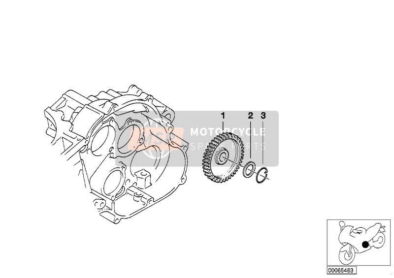 BMW F 650 GS 00 (0172,0182) 2002 Roue intermédiaire, pompe à huile pour un 2002 BMW F 650 GS 00 (0172,0182)