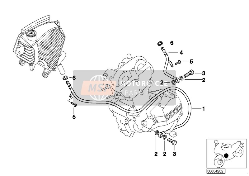 BMW F 650 GS 00 (0172,0182) 2003 Ölversorgung Leitungen für ein 2003 BMW F 650 GS 00 (0172,0182)