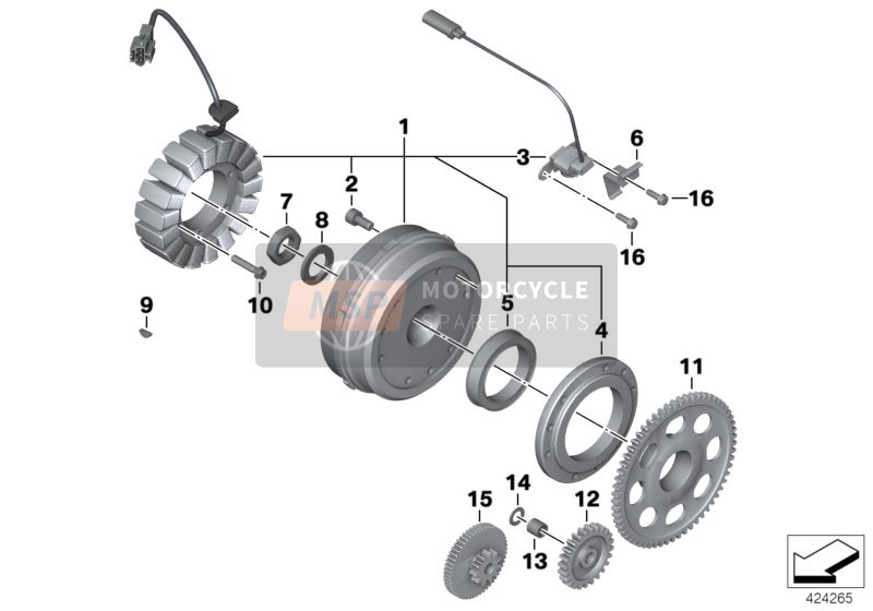 BMW F 650 GS 00 (0172,0182) 2003 Alternador para un 2003 BMW F 650 GS 00 (0172,0182)